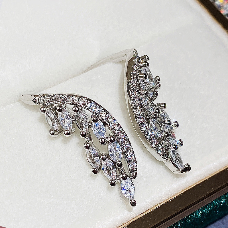 Sieraden set ring en oorbellen engelenvleugels verstelbaar dames_voghion.com