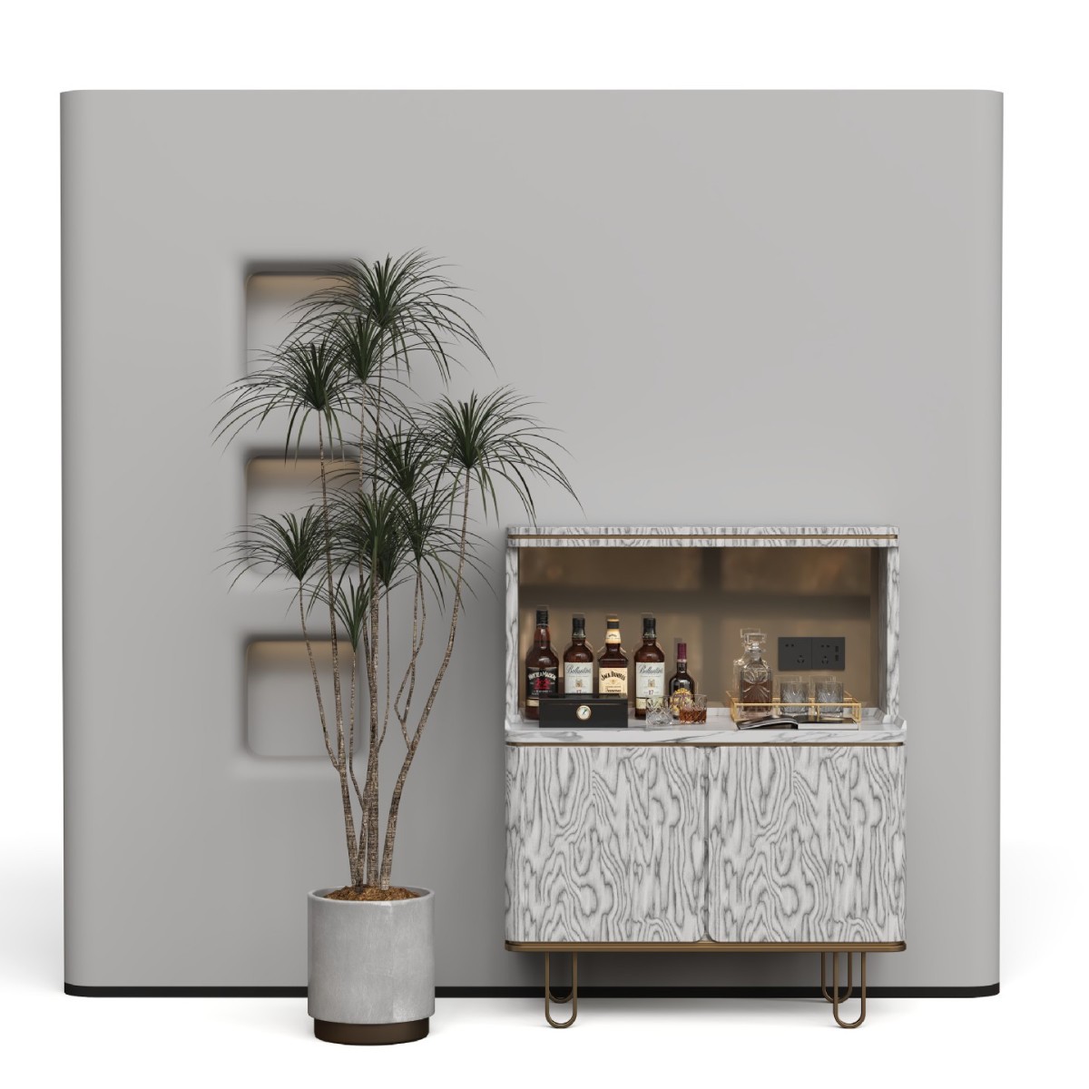 Hotel Furniture Hotel Room Minibar Guest Room Tea Cabinet Hotel Furniture Manufacturer Guest Room Sideboard