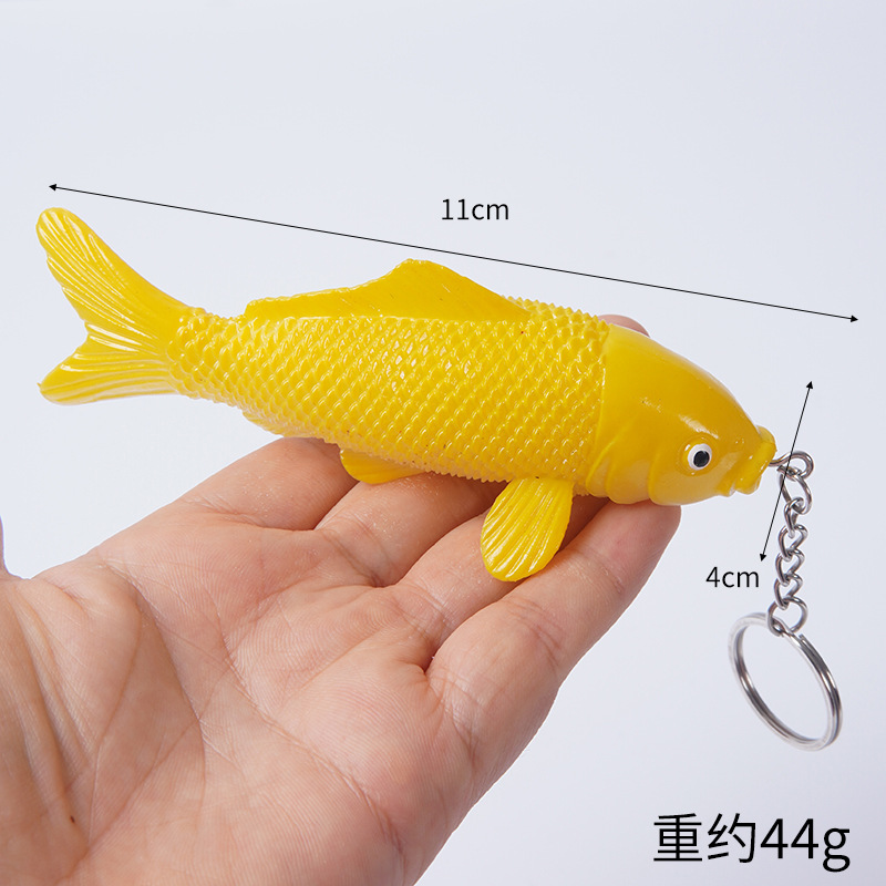 Pegamento blando de PVC simulación Koi colgante mini simulación Koi Carpa dorada modelo Koi colgante de llavero