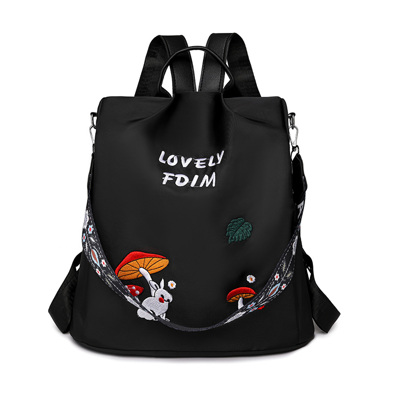 Comercio exterior al por mayor 2025 nueva mochila antirrobo para damas de alto valor moda bordado multifunción mochila de viaje marea