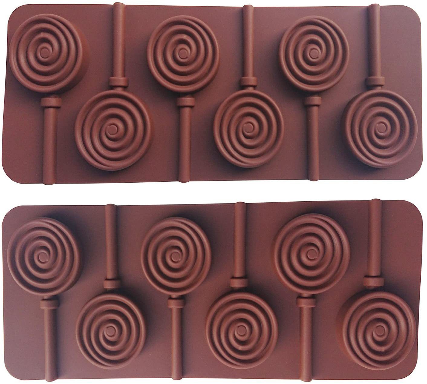 6连甜甜圈棒棒硅胶糖模 6连漩涡巧克力模