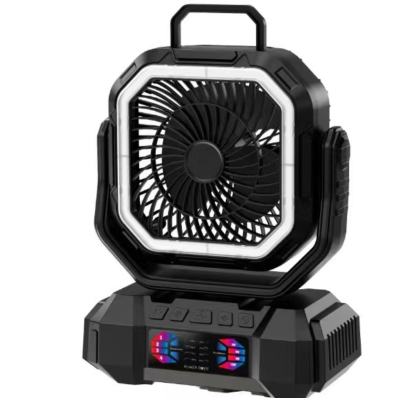 Ventilador de campamento al aire libre transfronterizo conveniente USB de carga inalámbrica control remoto gran ventilador de campamento de viento lámpara de pesca