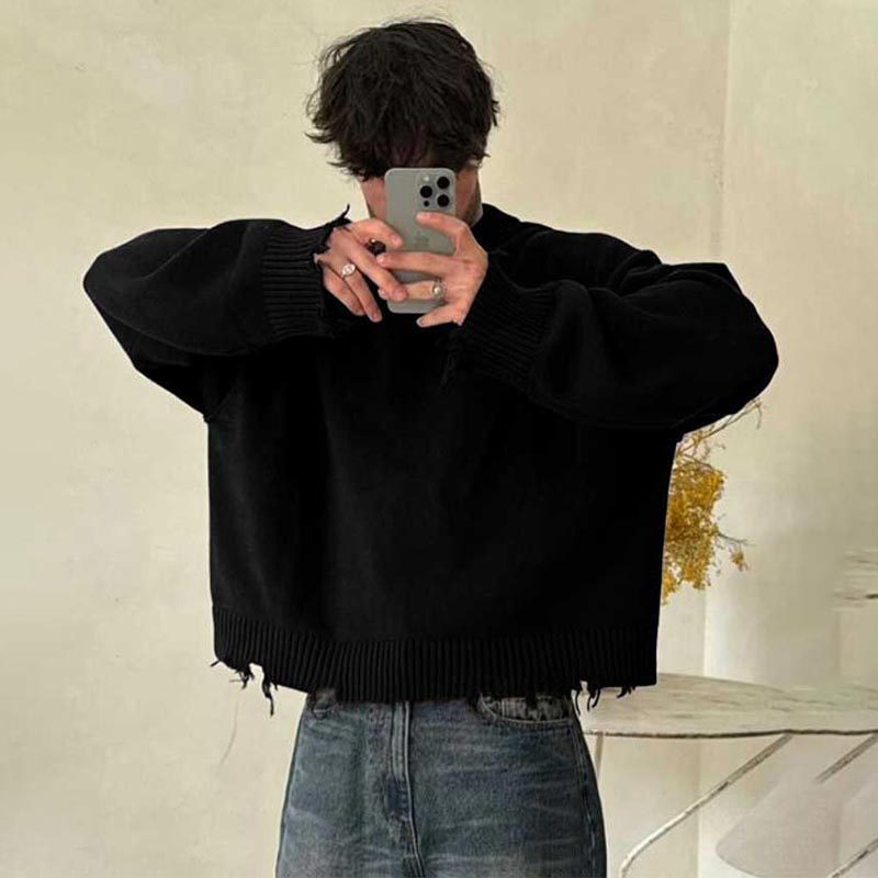 Andrei | Men's Lazy Style Knitwear 2025 Autumn and Winter Korean Style Loose Knitwear Casual Pullover Ins Top