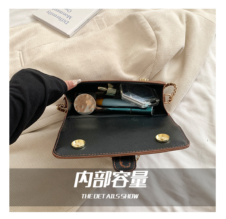 High-end texture checkered tattoo line small bag for women, 2024 new style, simple and trendy, versatile chain single-shoulder crossbody bag undefined