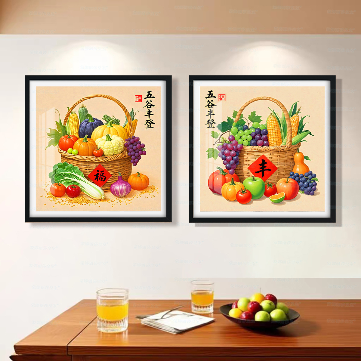 [Tejido de Algodón Importado] Punto de Cruz de la Mona Lisa, Abundancia de la Cosecha, Pintura de Dos Paneles, Punto de Cruz para Sala de Estar, Bordado DIY image 8