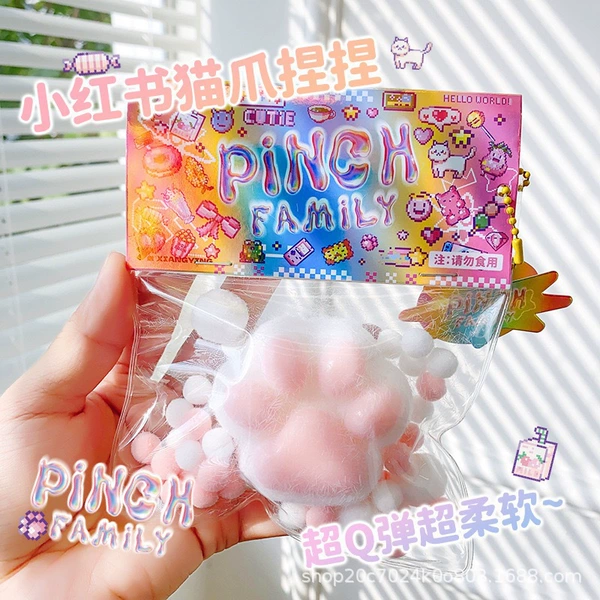 #Plush cat claw white