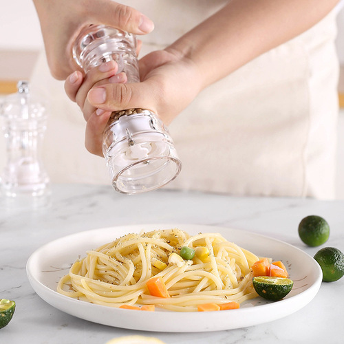 Manual acrylic grinder black peppercorn spice grinder multi-purpose seasoning bottle kitchen tool sea salt grinder