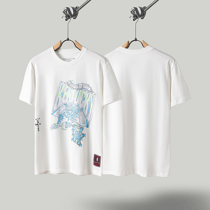 Travis de manga corta M mark Scott pequeño pato amarillo cactus relámpago rap tour TS pareja conjunta camiseta de hip-hop