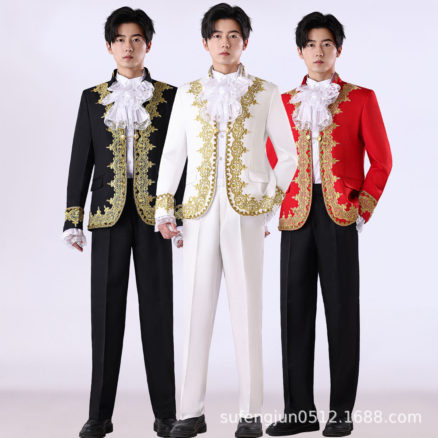Retro European Men's Palace Halloween Dress New Year's Day Performance Costume Drama Prince Charming Stage Performance Costume