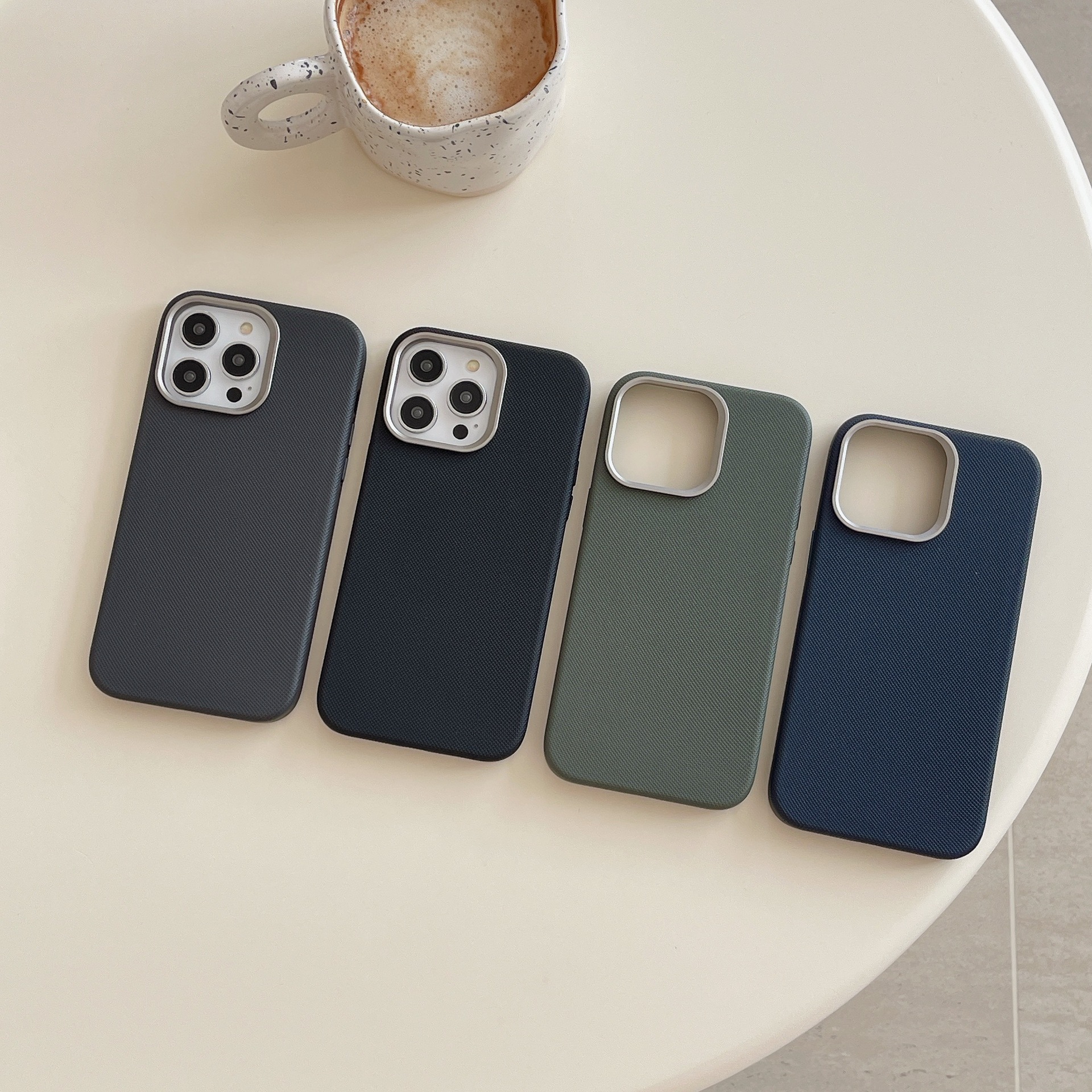 Funda de Cuero con Textura de Diamante para Teléfono 1