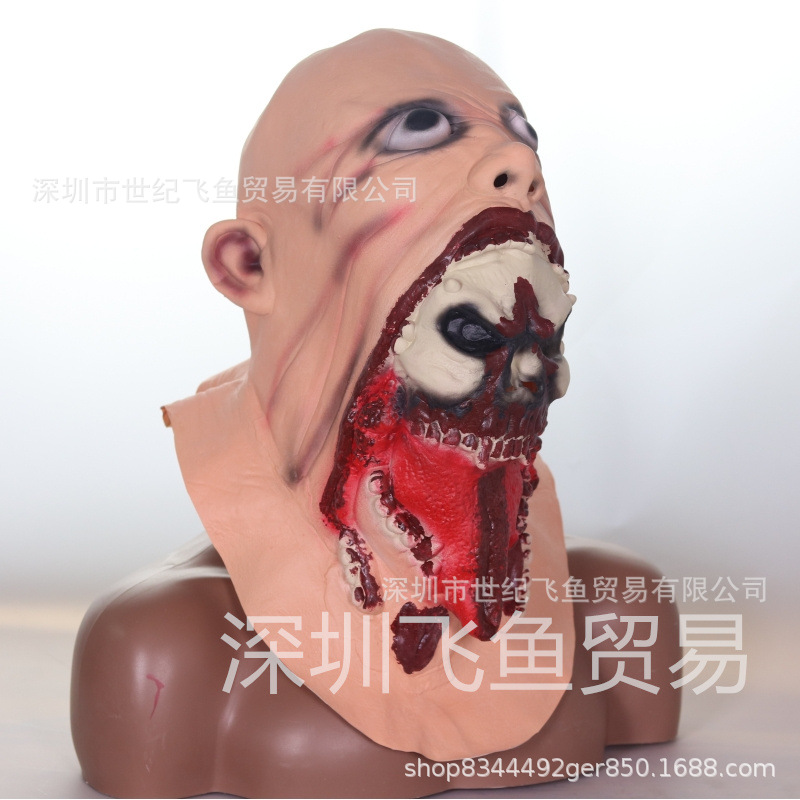 Halloween Charlie horror máscara partido casa embrujada truco atmósfera de miedo apoyos sangrienta Zombie cara llena sombrerería