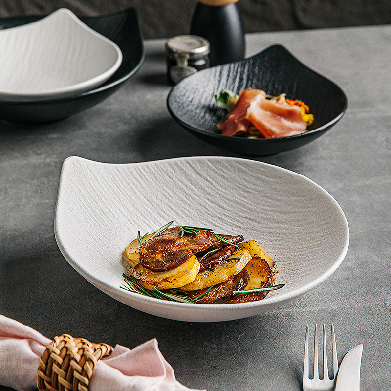 샐러드 그릇, 고급스러운 세라믹 라이트 럭셔리 디저트 그릇, 일본 식기, 과일 접시, 가정용 고급 국수 그릇, 큰 그릇