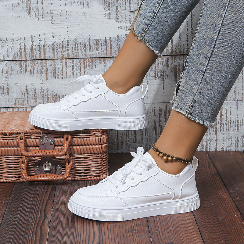 Women's large-size sneakers for foreign trade, 2026 spring new model, trendy ins style, versatile casual sports white shoes for students, wholesale Women's large-size sneakers for foreign trade, 2026 spring new model, trendy ins style, versatile casual sports white shoes for students, wholesale