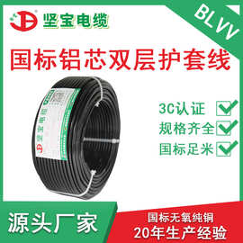 BLVV电线铝线10平方双塑单股硬芯国标家用工地户外防老化电源线