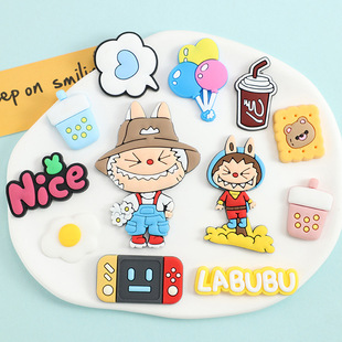 Cartoon Cute Labu Shoes Flower Shoe Buckle Decoration DIY Jewelry Accessories Mobile Phone Case Water Cup Slippers Refrigerator Patch