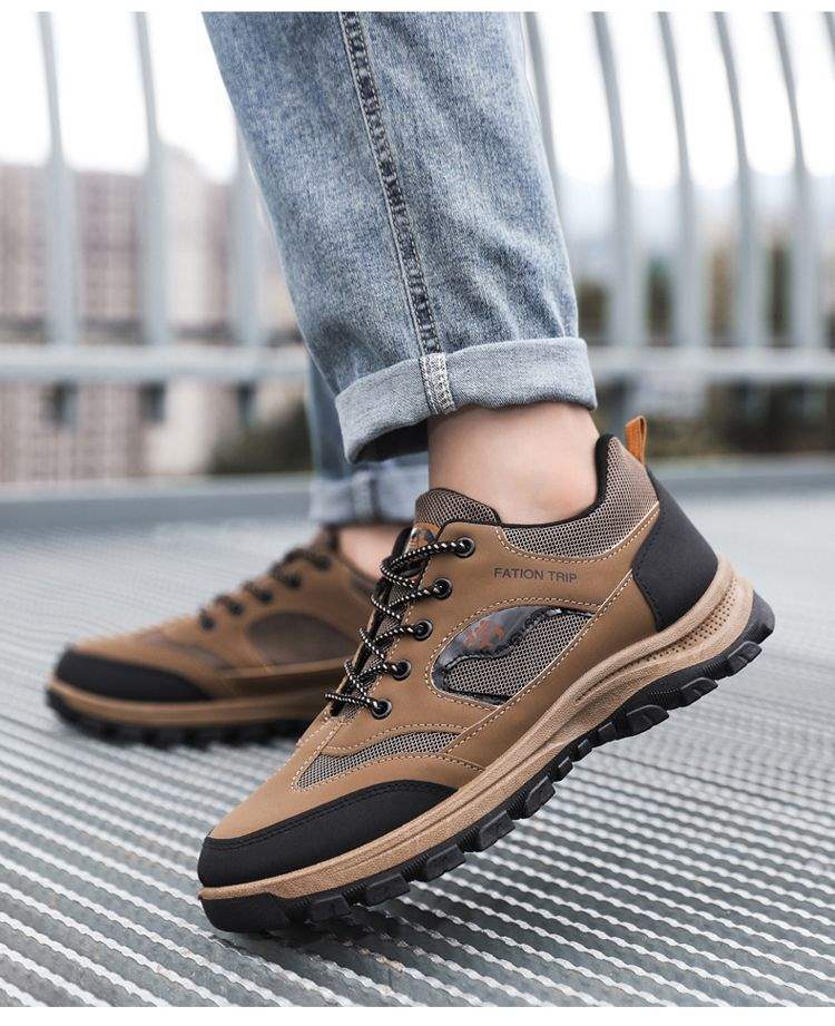 ShoeGlobe Construction Site Outdoor Middle-Aged And Elderly Sports Shoes Mountaineering Men's Wear-Resistant Waterproof Anti-Slip_voghion.com