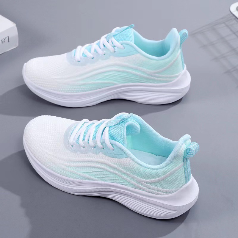 Women's Shoes, New Autumn Style, Lightweight Mesh Breathable Sports Shoes, Wholesale for Foreign Trade, Fashionable and Versatile, Soft-Soled Casual Running Shoes
