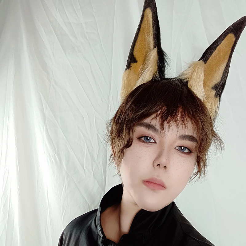 覇気の杜宾さんの犬の耳のカチューシャの动物の擬人cos総攻の超ハンサムな耳の道具のヘアピン|undefined