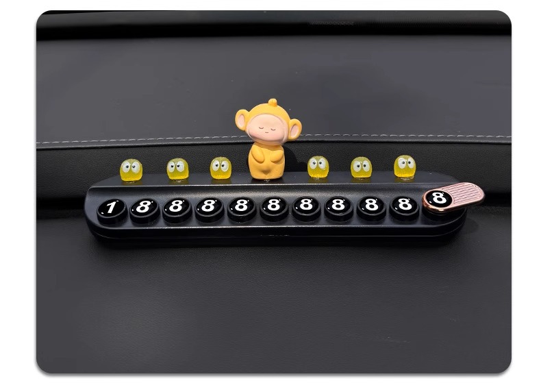 Car Temporary Parking Number Plate for Women, Cute Car Moving Phone Plate, Car Ornaments and Decorative Supplies