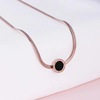 Necklace stainless steel, chain for key bag , pendant, internet celebrity, Korean style, simple and elegant design