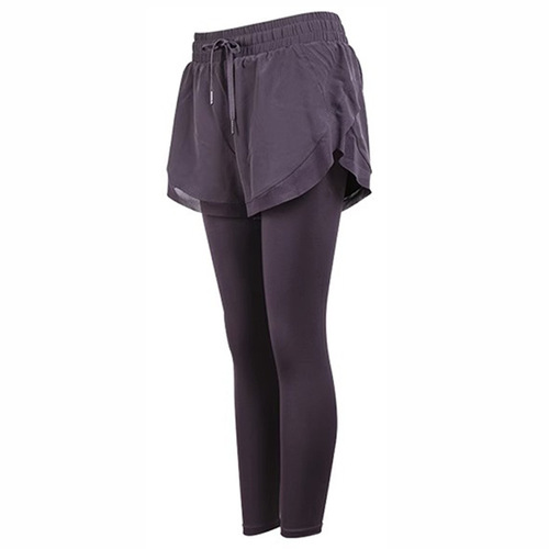 New fake two-piece anti-light fast-drying running sports yoga pants for women high elastic belly-control fitness pants yoga pants for women