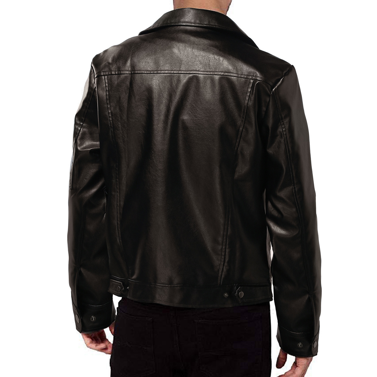 Neue PU 2024 Motorradjacke mit Lederkragen für Herren_voghion.com