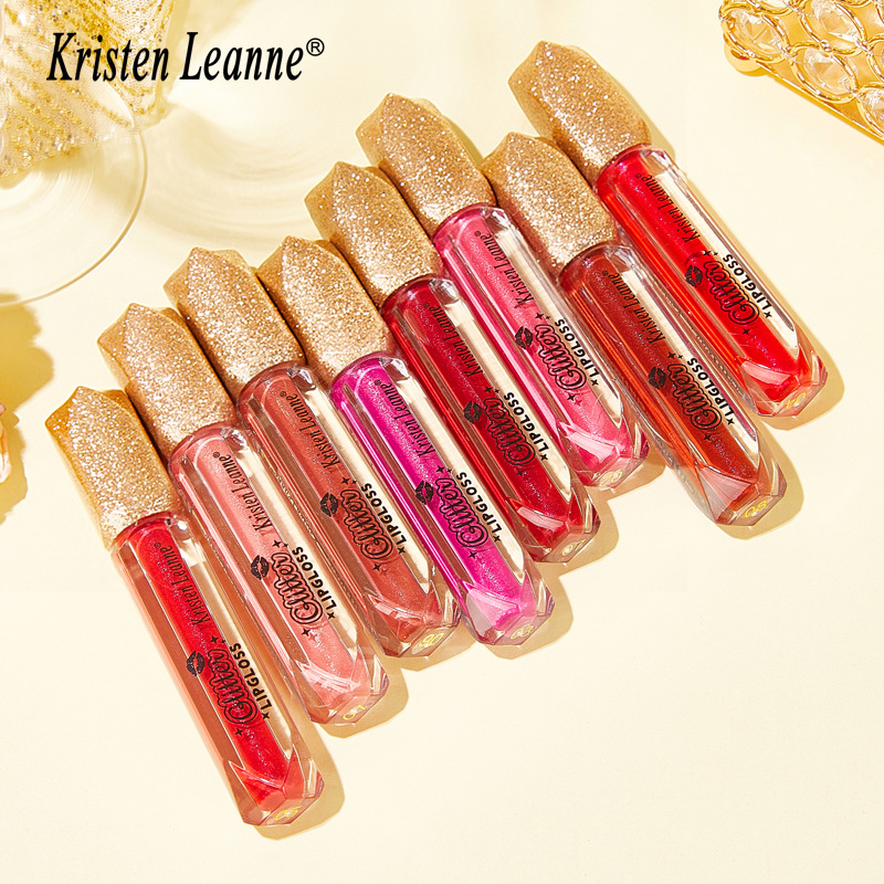 RISTEN LEANNE Black Technology skinner klarere, når du nipper til den Pearl Glitter Lipgloss Non-stick Cup Matte Lipgloss_voghion.com