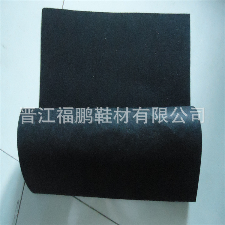 1.0mm不织布软硬可选0.8mm环保黑色无纺布补强用材料适合各种鞋型