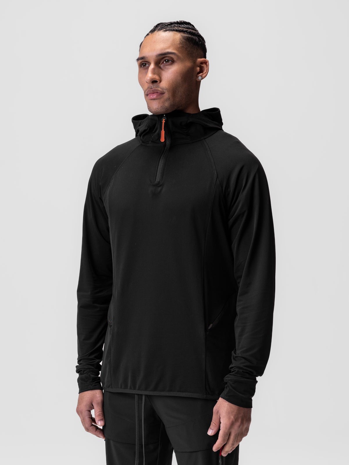 Europa Yard Cross - Border Men 's Sports Leisure Guard Sports Fitness Milk Silk rascar el pelo medio abierto cremallera de manga larga capucha image 1