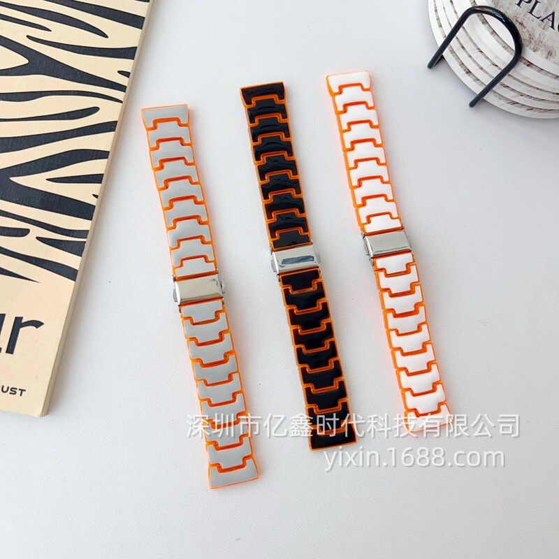 Crystal Orange Acrylic Watch Band Suitable for Apple Watch 9 10 S11 Huawei Fit4 Gt6 Xiaomi Samsung Wristband Crystal Orange Acrylic Watch Band Suitable for Apple Watch 9 10 S11 Huawei Fit4 Gt6 Xiaomi Samsung Wristband