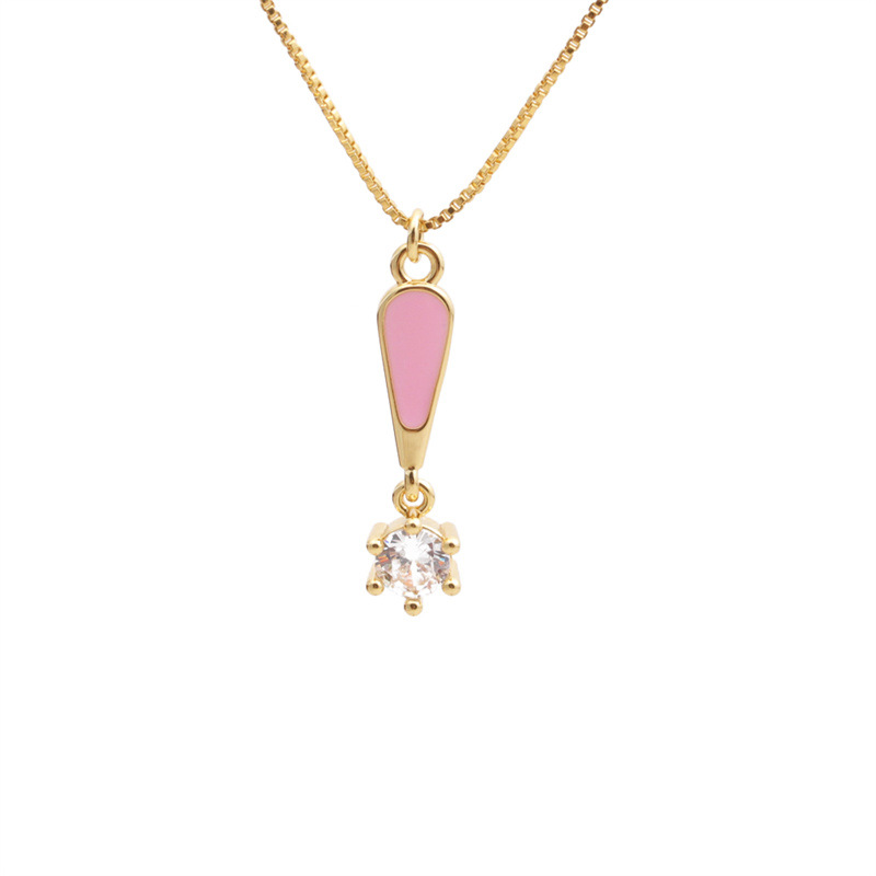 Nihaojewelry dripping oil crown question mark donut pendant necklace Wholesale jewelry