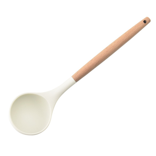 Silicone spatula three-piece set cooking spoon spatula kitchen utensils soup spoon colander spatula kitchen tools beech silicone spatula