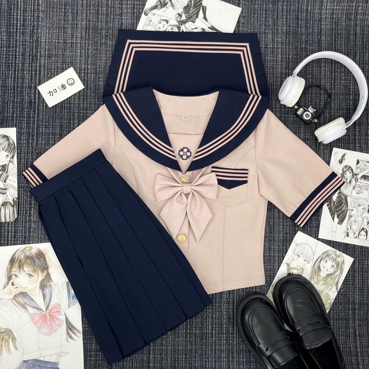 [Sakura Dai Women] Оригинальная розовая форма JK в японском стиле, матросский костюм в консервативном стиле, милая школьная форма для девочек, школьная форма, костюм