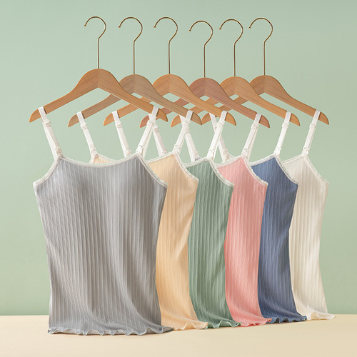 Breastfeeding nursing bra maternity vest no bra integrated fixed cup pad breastfeeding postpartum cotton inner wear outer wear 