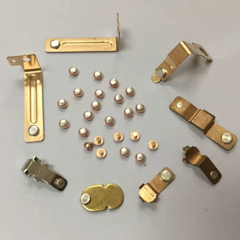 触点开关铜弹片连接片银触点导电铜片插座五金件铆接触片贴片端子