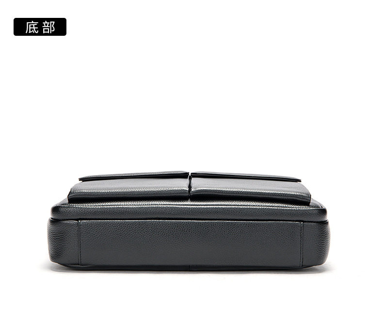 Túi xách công sở nam da bò thật Marante dạng ngang đựng máy tính 15,6 inch — 9006 một lớp màu đen (14 inch), G9963 đen hai lớp (15,6 inch), Màu đen, 5059 đen hai lớp (17 inch) chi tiết 19