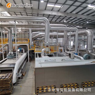 [Guangdong Chuangzhi] Cookware Spray Oil Injection Line Equipment Automatic Sand Blasting System High Temperature Cureting Furnace