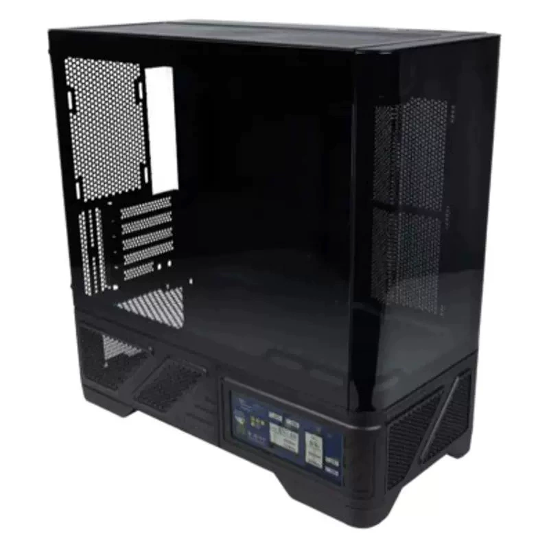 Корпус Valkyrie VK03M Sea View Room M-ATX с прозрачной боковой панелью, 360 мм водяное охлаждение, 6.2" сенсорный экран, белый корпус