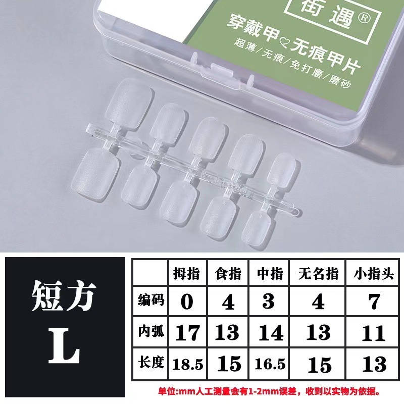 Street Nail Piece Factory desgaste al por mayor pieza de uñas tienda de Arte de uñas especial ultrafino esmerilado sin costura tallado-libre pulido corto escalera de uñas