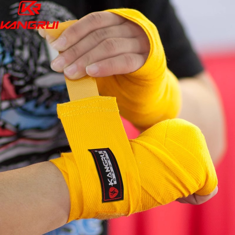 Kangrui Boxing Bandage Sports Boxing Sanda Hand Strapping Band Muay Thai Fighting Hand Armor Band Fitness for Men and Women