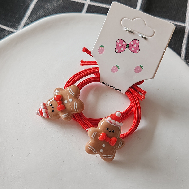 Regalo di Natale Accessori per capelli per bambini di Natale Babbo Natale Fascia elastica alta Albero di Natale Pupazzo di neve Alce Elastico per capelli Scrunchie per le feste_voghion.com