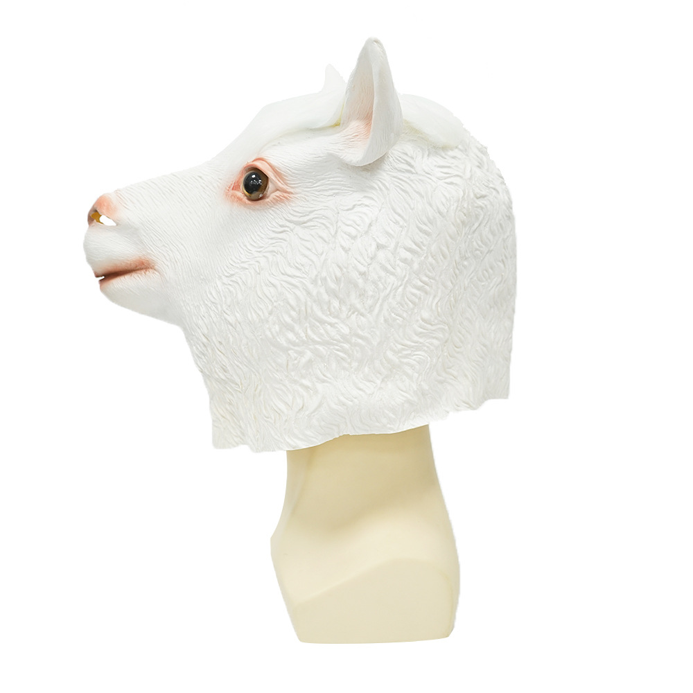 Ambiente de vacaciones humor divertido animal tocado partido divertido webcast apoyos dios bestia alpaca máscara de látex
