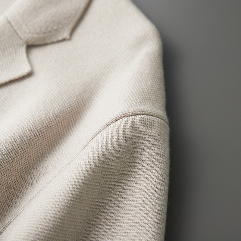 Lana de punto chaqueta los hombres moda casual negocios pequeño traje externo grueso suéter cardigan más tamaño suelta top