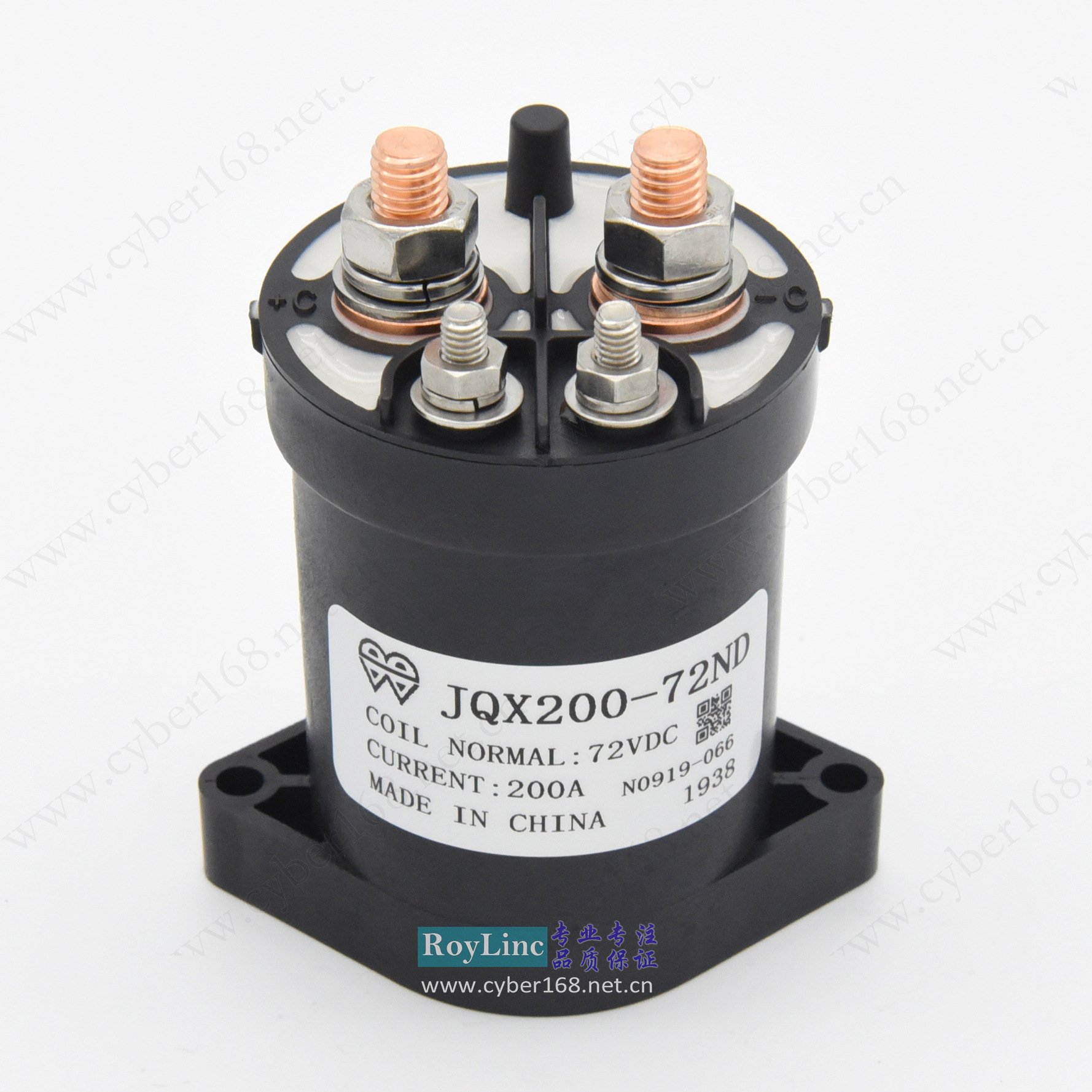 900V 200A 电动汽车电瓶车直流继电器 72VDC JQX200-72ND JQX200