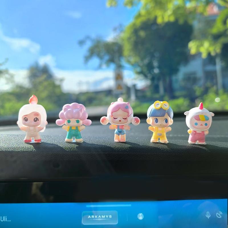 「New Bubble Mart」車の装飾品、車のセンターコンソールのディスプレイ装飾、かわいい女の子の車のインテリアアクセサリー|undefined