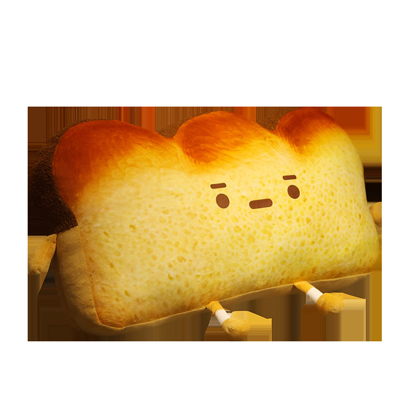 Tostada Cojín de almohada de pan Cojín Sofá lindo Soporte lumbar de coche Cama Respaldo grande Oficina Cojín de cabecera Dormitorio