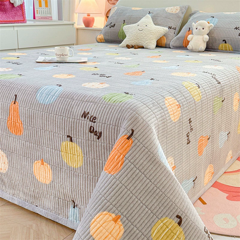 Keep warm set, quilted sheet, winter mattress for bed, increased thickness, 3 piece set