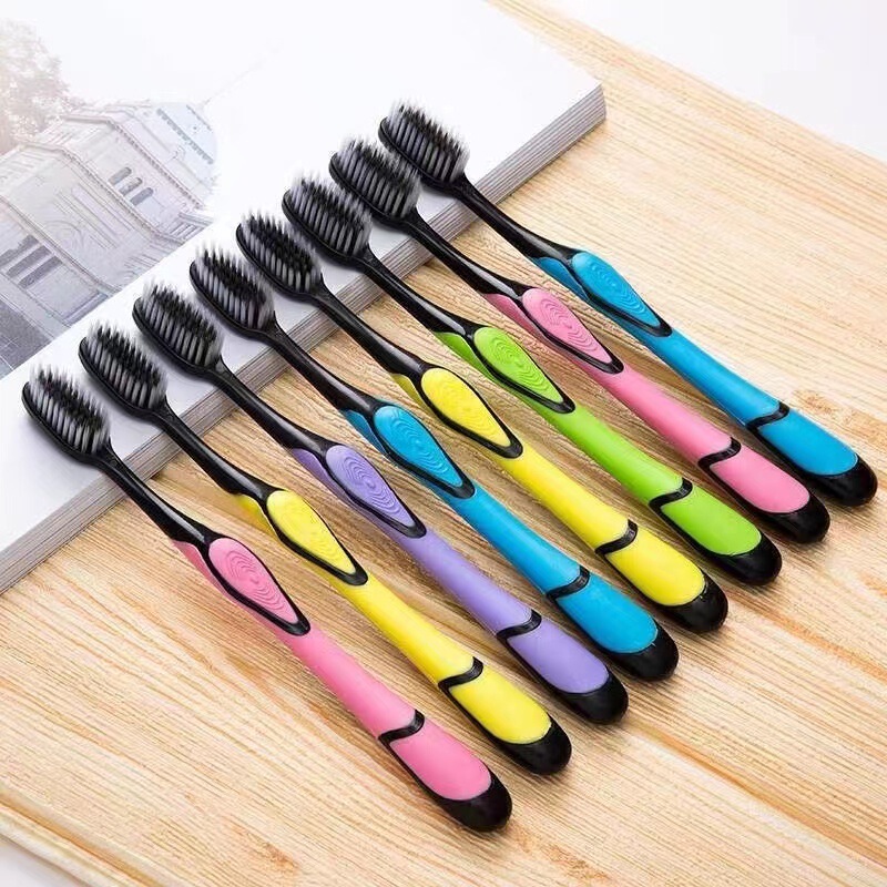 Toothbrush Adult Separate Packaging Toothbrush Silk Filament Soft High Density Bamboo Charcoal Hair Children's Home Pack Unisex