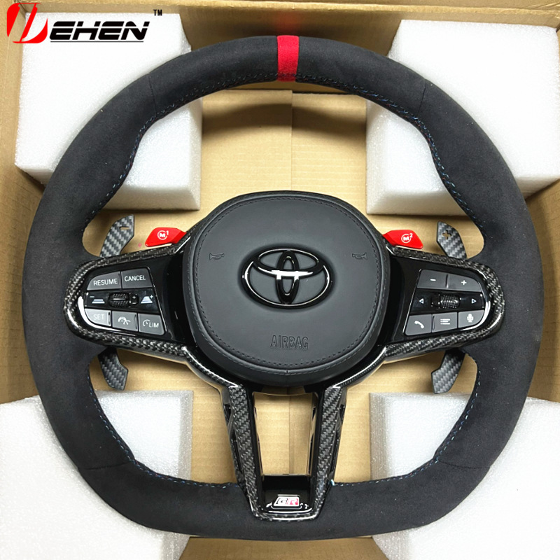 Suitable for 19-26 Toyota Supra racing steering wheel MK4 MK5 A90A91 modified carbon fiber steering wheel