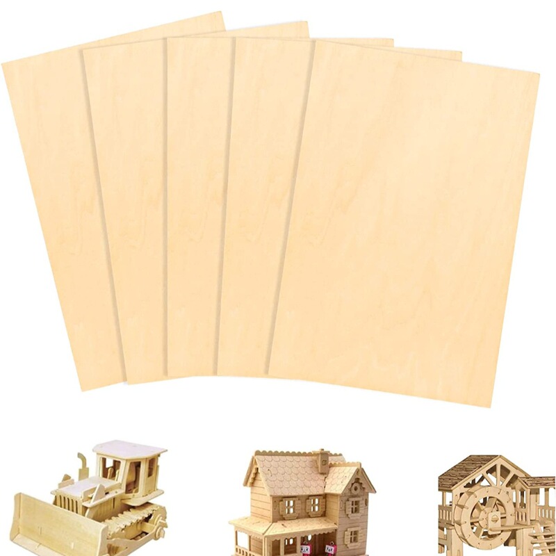 square basswood veneer diy handmade material children hand-painted decorative wood model basswood